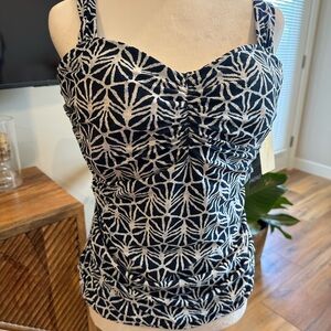 Gottex Blue & White Tankini Top